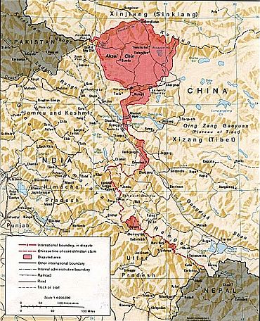 印度人看1962年中印战争:中印边界西段地图 印度人看1962年中印战争:中印边界西段地图