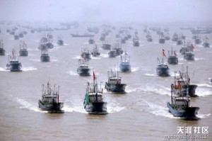 东海休渔期结束,万船齐发出海打渔,千船前往钓鱼岛海域 东海休渔期结束,万船齐发出海打渔,千船前往钓鱼岛海域