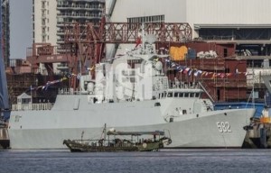 中国海军服役最新型056级隐身护卫舰 “蚌埠”舰